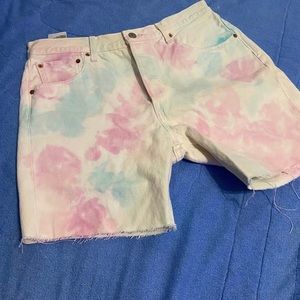 Levi Pride Denim Jean Shorts - Trans Pride Flag - size 31